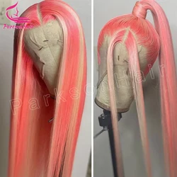 Highlights Pink HD Transparent Full Lace Front Wigs For Women 613 Colored 13x4 Lace Front Blonde Human Hair Pre Plucked Wigs 250