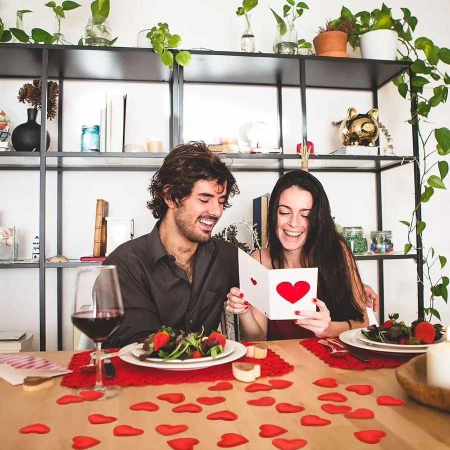 200 шт., 1,4 дюйма, конфетти с сердечками, 3D губчатые лепестки, украшения для стола, красные разбросанные поделки на День святого Валентина, свадьба, юбилей