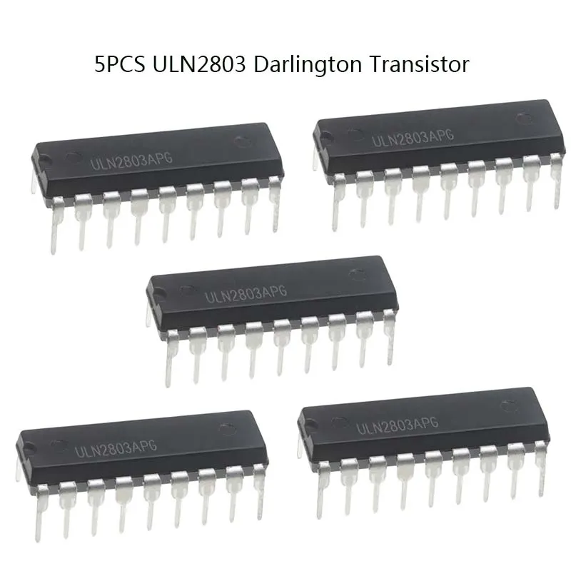 ULN2803 ULN2803APG High-Voltage High-Current 8-Way Darlington Transistor Arrays NPN IC DIP-18 (Pack of 5pcs)