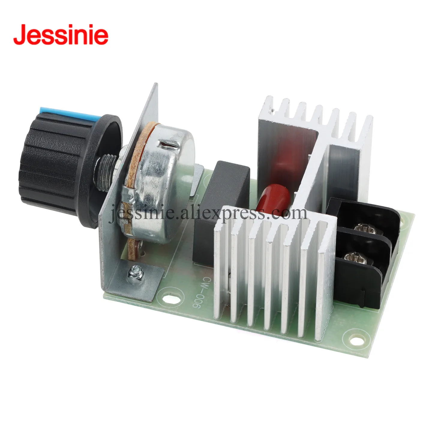 AC 220V 2000W High Power SCR Electronic Voltage Regulator Module Adjustable Motor Speed Controller 25A Dimming Temperature