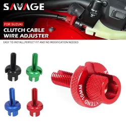 Clutch Cable Wire Adjuster For SUZUKI DRZ400 SM/S/E V-STROM 650 GSF 600 BANDIT GSR 750 GSX-S SFV SV GSX650F Motorcycle M8 Screws