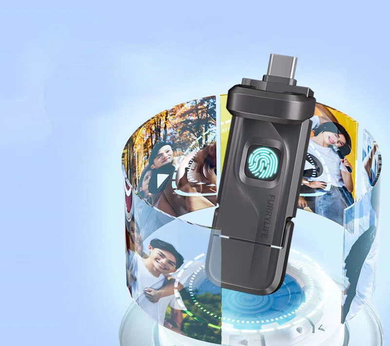 Fingerprint Encryption 1TB Pendrive USB3.2 Type-C Pen Drives Memory Stick U Disk Solid State USB Flash Drive