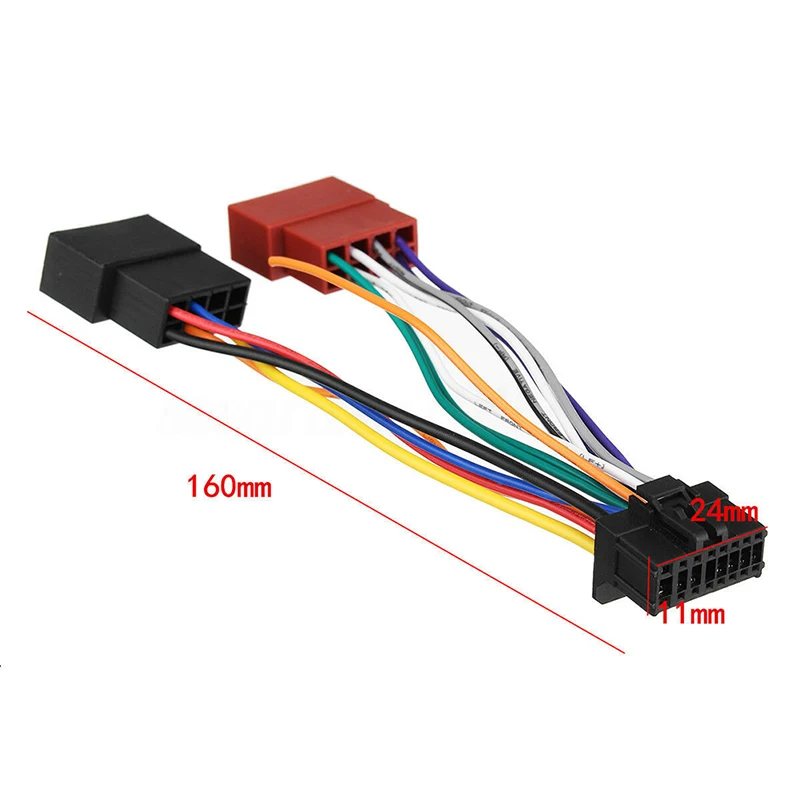 1 X Wiring Harness 16 Pin Car Stereo Radio Player ISO Wiring Harness Connector For Pioneer 2003-on image 6