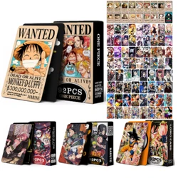 92PCS ONE PIECE Lomo Card Dragon Ball HD Color Printing Card Set Demon Slayer Playing Cards Deck Box NARUTO Anime Cards Kid Toys