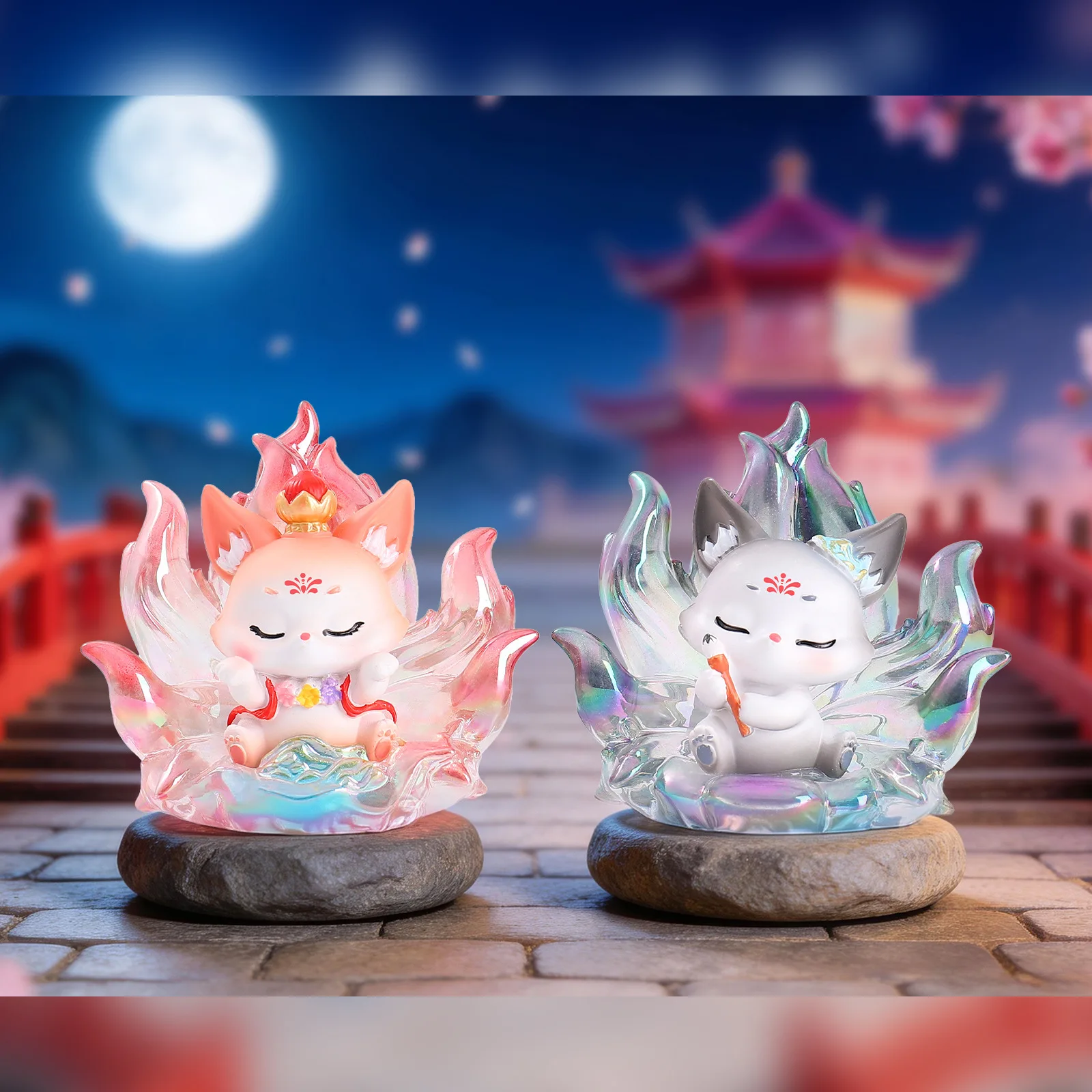 2026 New Chinese Style Nine-Tailed Fox Mini Blind Box Cute Keychain Car Decor Trendy Folk Art Cool Gifts for Teen Girl and Women view 4