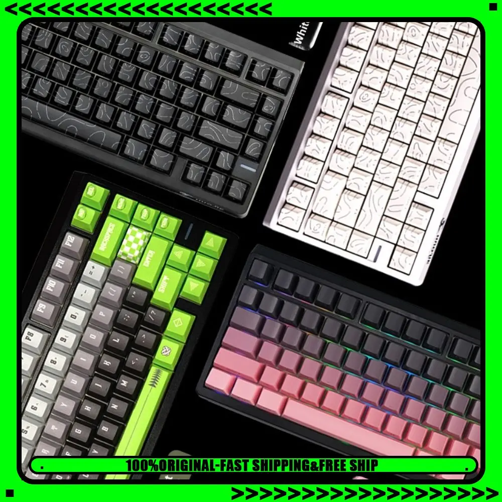 

HUOJIE 75, трехрежимная механическая клавиатура, прокладка для горячей замены, Bluetooth, беспроводная игровая клавиатура, RGB-подсветка, длительный срок службы батареи, на заказ