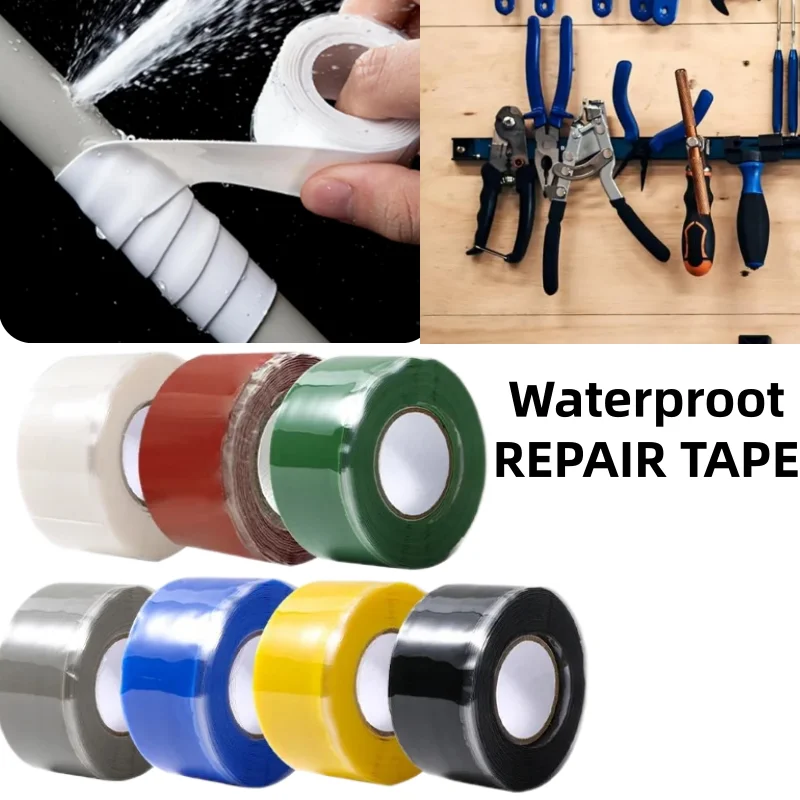 2.5x150cm Multipurpose Waterproof Self Fusing Silicone Tape, for Pipe/Hose/ Auto/Leak Repair, High Temp Resistant, Strong Seal ﻿