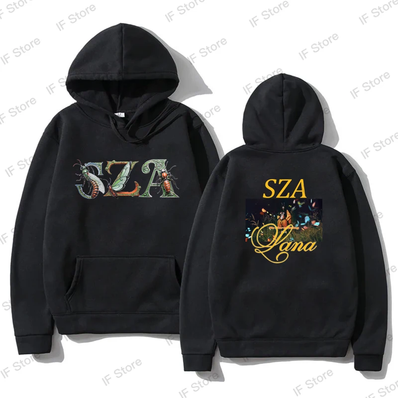 SZA SOS Deluxe Caterpillar Hoodies Merch For Women/Men Unisex Casual Long Sleeve Sweatshirts Pullover Hooded Streetwear