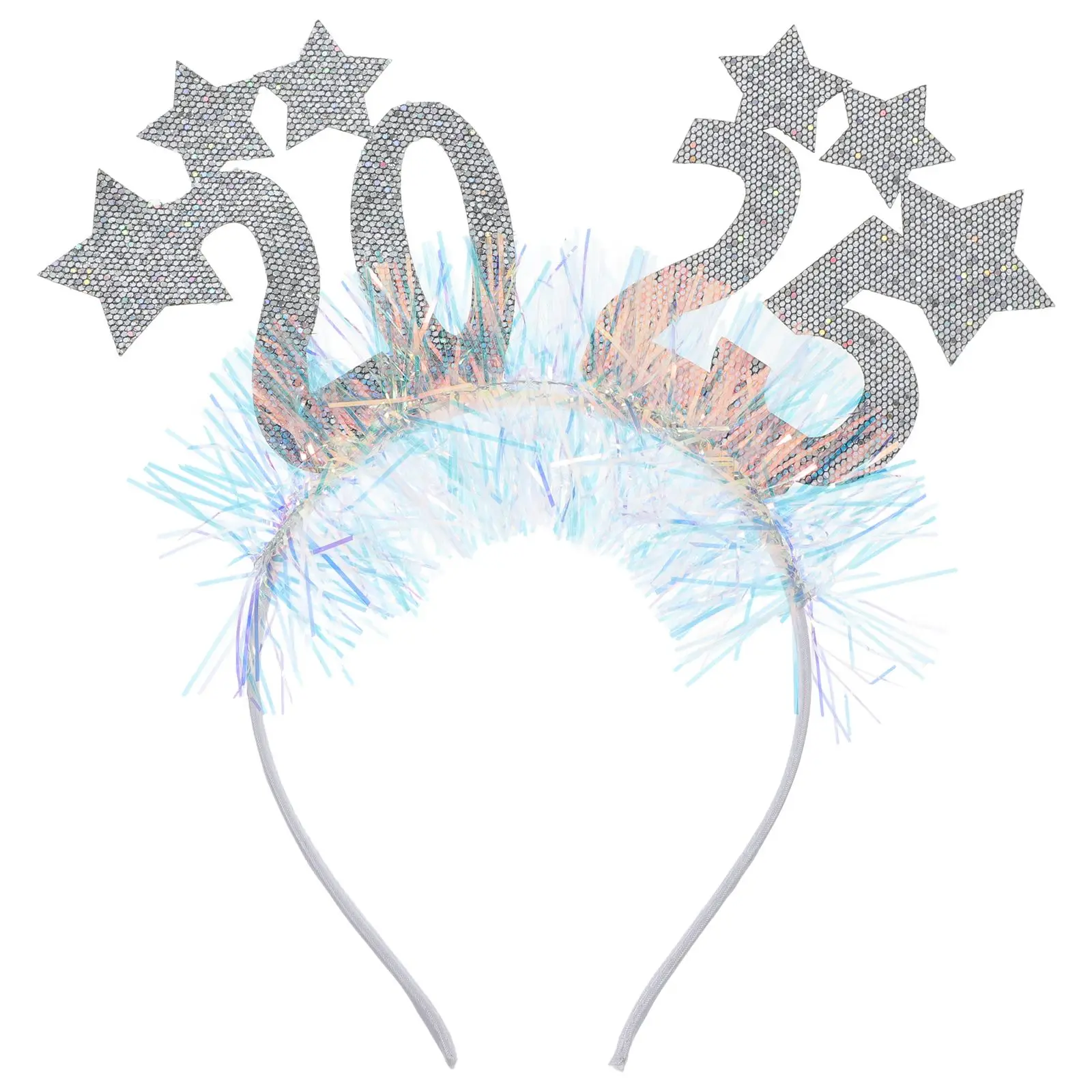 

Symphony Star Headb 2025 New Year Party Headdress Tinsel Adult Women Supplies Glitter Hair B Festive Style Non Fading Deform