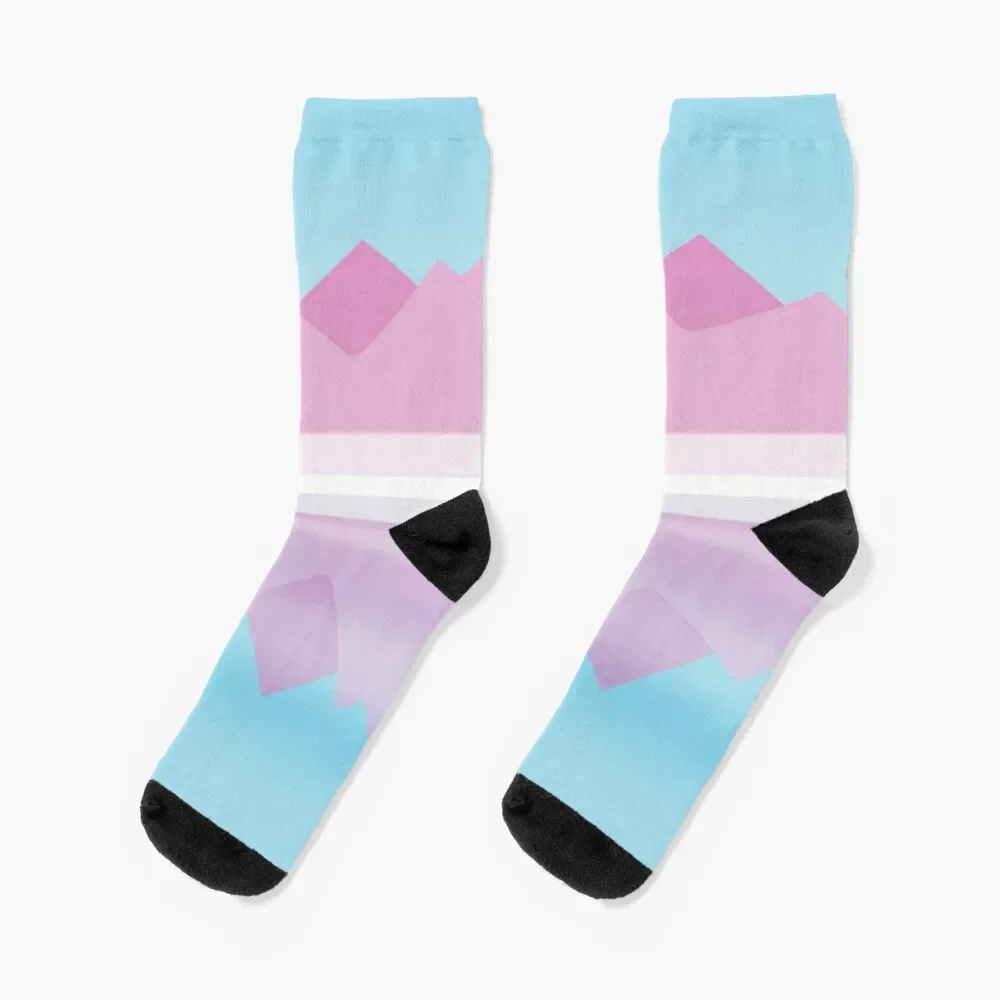 

Trans Pride Landscape Socks valentine gift ideas crazy colored Socks For Men Women's