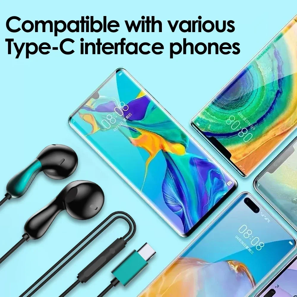 Проводные стереонаушники с микрофоном и поддержкой USB Type-C