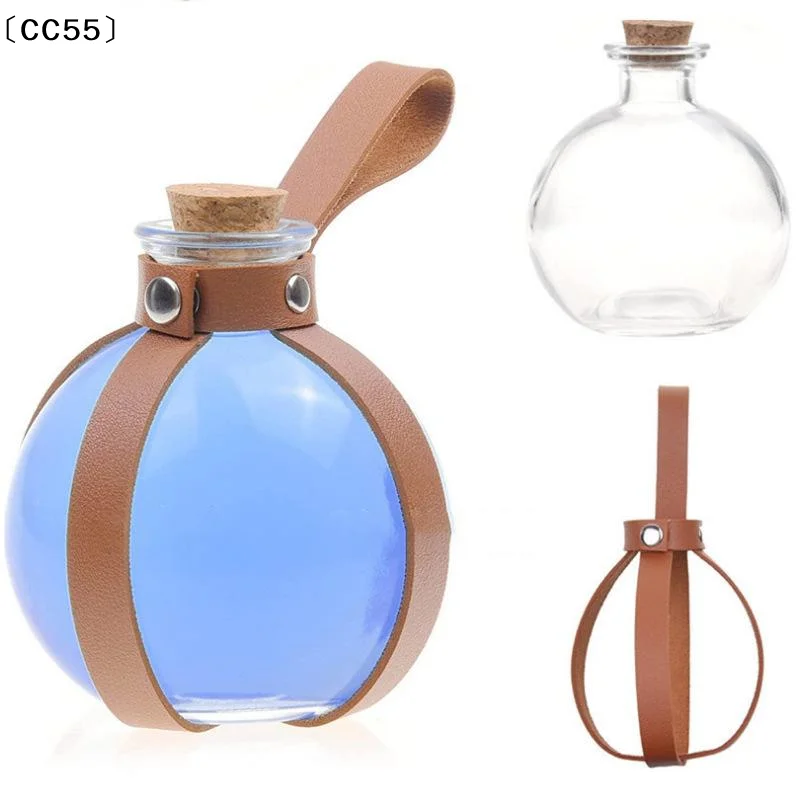 Medieval Wizard Witch Dark Magic Cork Potion Glass Bottle Holder Steampunk Alchemist Healer Larp Cosplay Costume Belt 〔CC55〕