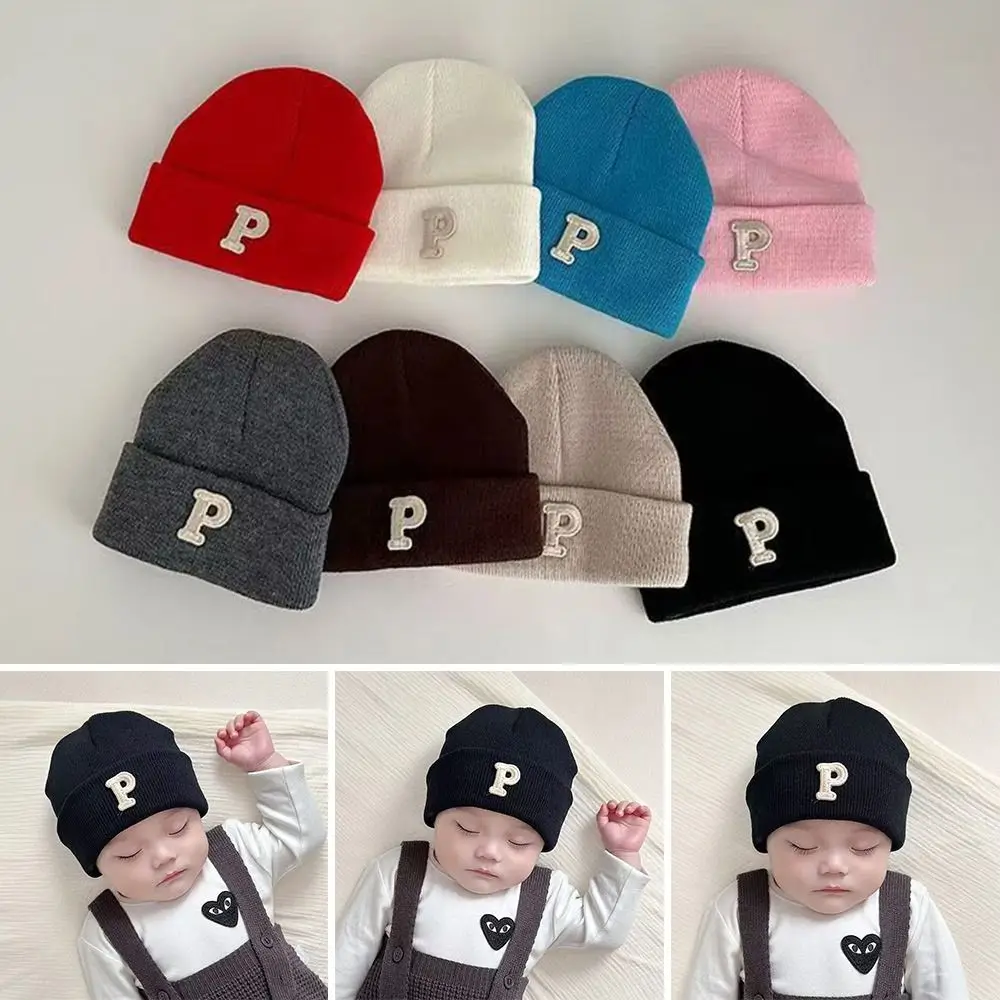 Winter Zachte Baby Mutsen Hoed Gehoorbescherming Winddicht Peuter Gehaakte Motorkap Warme Letter Baby Gebreide Muts Buiten