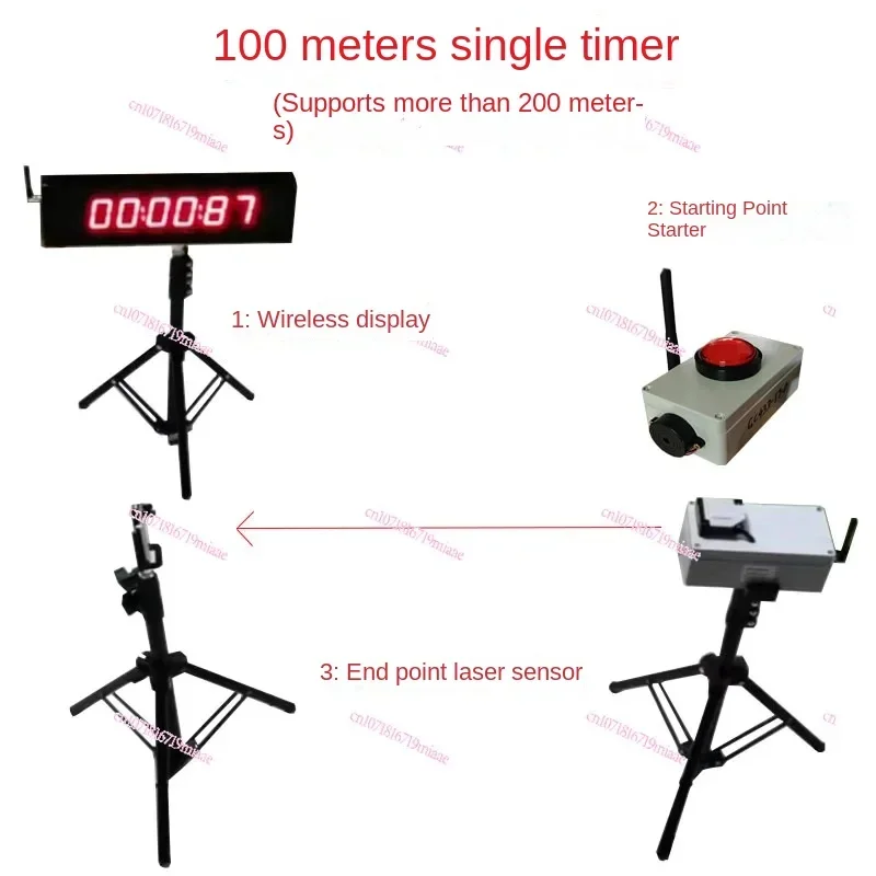 Wireless Infrared Laser Timer Kids Balance Bike Turn-Back Running Gold Carna 100 M Sprint Test Racing Car 5 M Three-Way