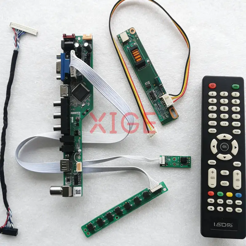 

Для HSD150PK14 ITSX95 HSD150PK17 N150P5 Комплект платы контроллера привода экрана 1-CCFL 30-контактный LVDS 1400*1050 USB+AV+VGA+HDMI 1400x1050