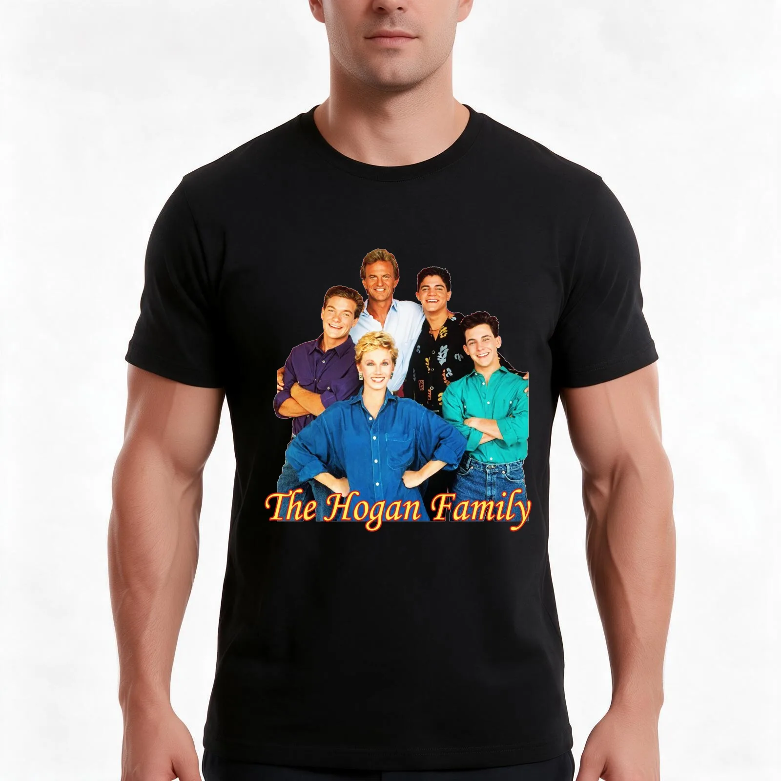The Hogan Family Retro 80s 90s Throwback Cast T-Shirt, Summer Casual Cotton Tee, Oversized Streetwear Tops, Unisex Men Women