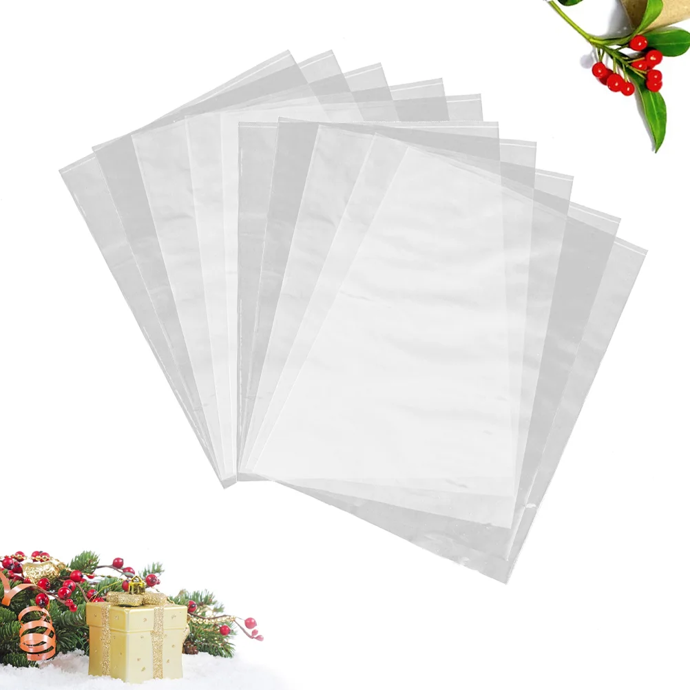 100PCS Transparent Laminating Wrappers PVC Shrink Wrap Heat Shrink Bags for Handmade Soaps Bottles Bath - Size 16x30cm