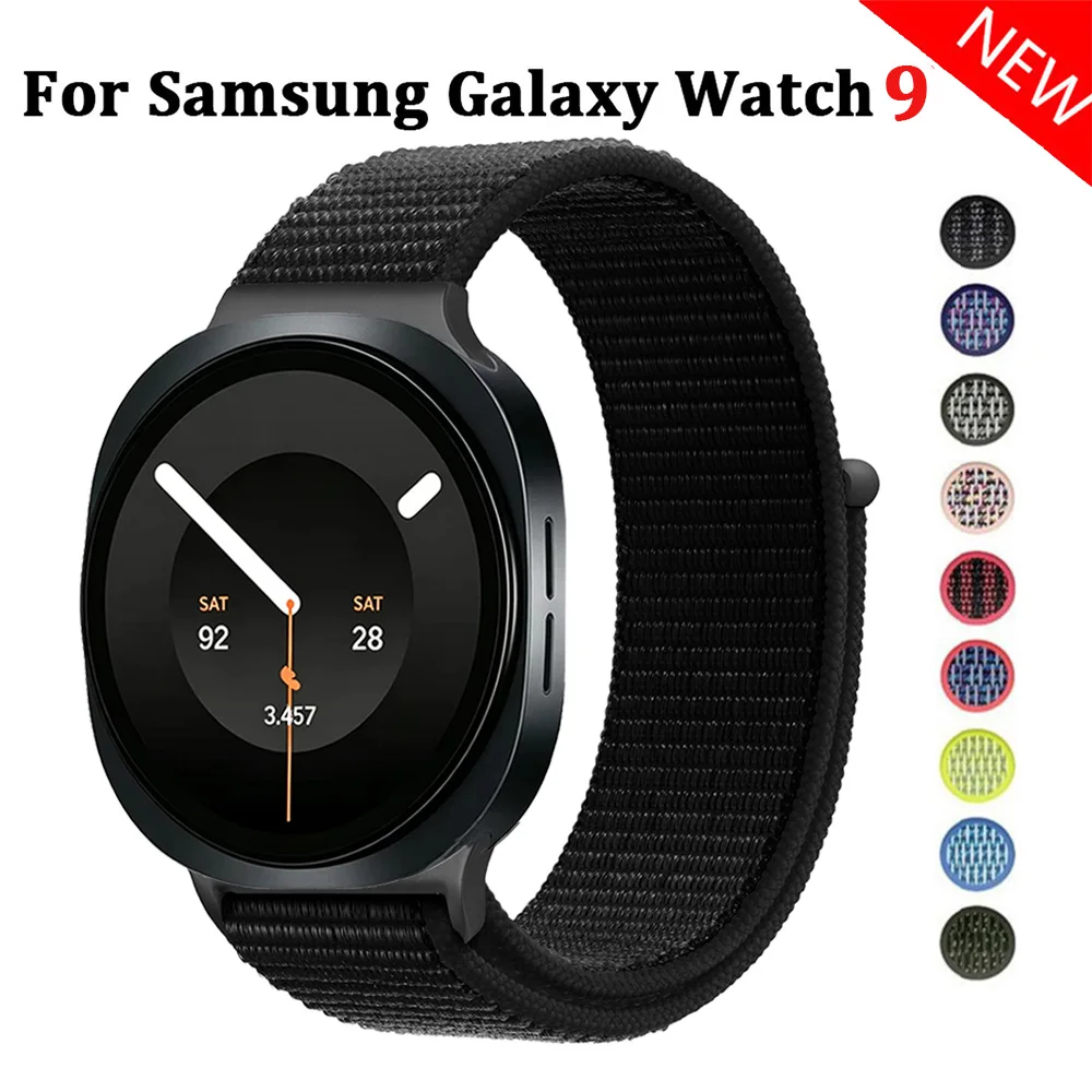 Pulseiras de Nylon para Samsung Galaxy Watch 8 Classic, Acessórios para Smartwatch, Bracelete para Galaxy Watch 9 8 40/44mm