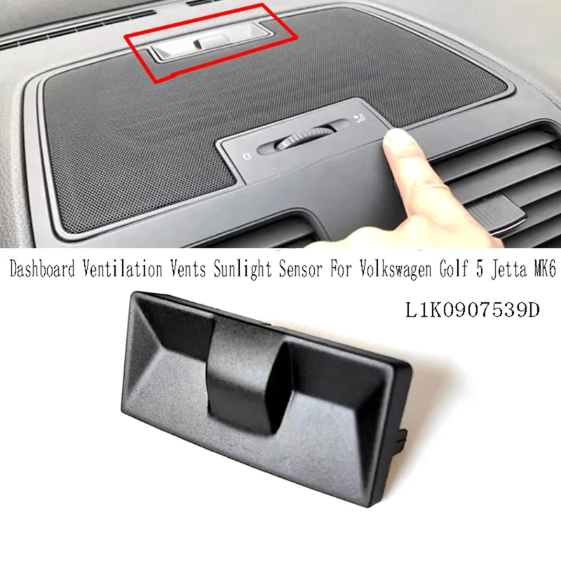 Car Dashboard Upper Air Vent+Sunlight Sensor Air Conditioner Heater Air Outlet For VW Golf 5 Jetta MK6  1K0819153C