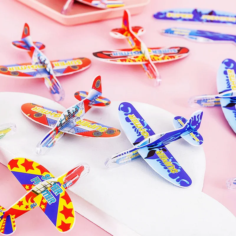 20 pz mini schiuma piccolo aeroplano fai da te giocattoli colorati per bambini modello regali per l'asilo attività all'aperto souvenir ragazzi ragazze giocattolo aereo