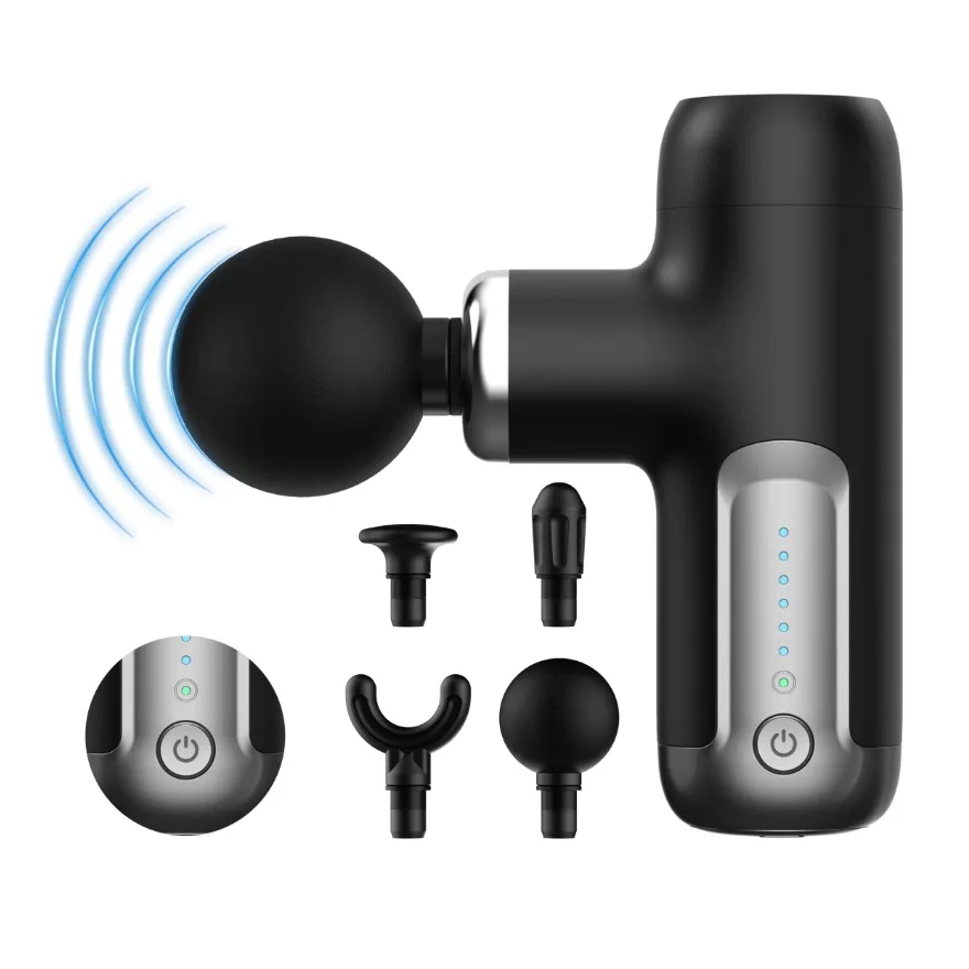 New hot and cold fascia gun muscle massager electric vibration mini hot and cold compress fascia gun massage gun