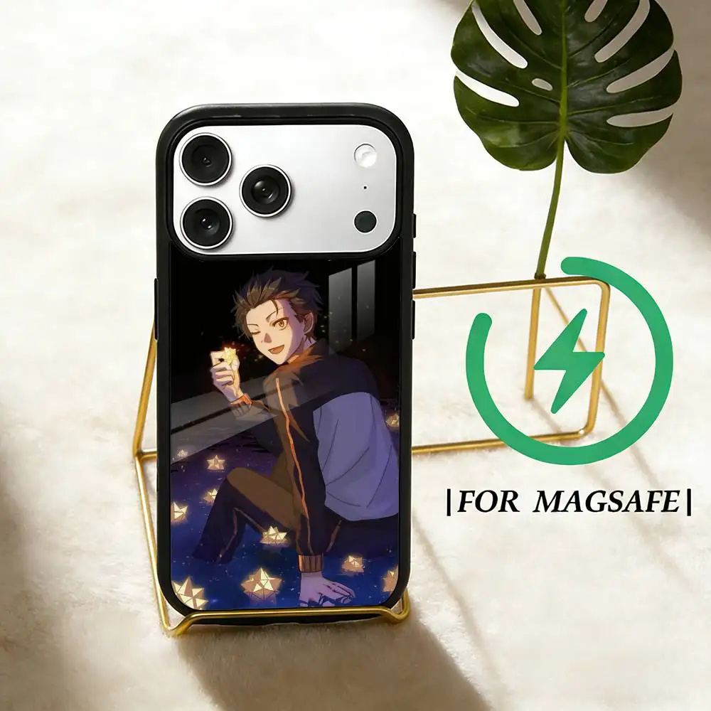 Re Zero N-Natsuki Subaru Anime  Phone Case For iPhone 17 16 15 14 13 12 Pro Max Plus for Magsafe Wireless Magnetic Cover - view 2