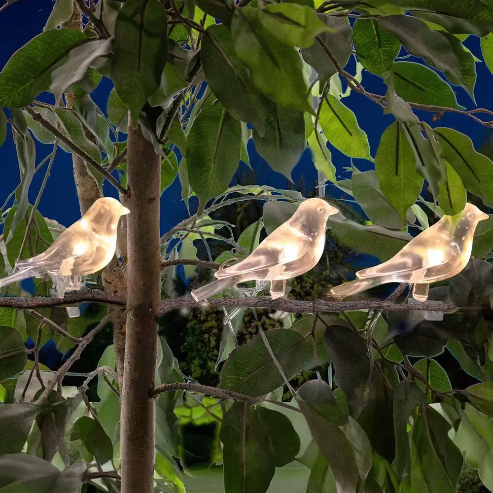 Decorative Solar Bird String Lamp For JZSTOM Outdoor Garden Waterproof Lighting Balcony Patio Backyard Ornament Supplies