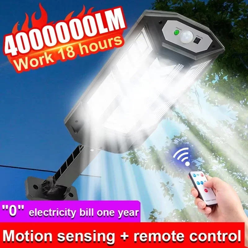 

Nice Newest Solar LED Lights 40000LM Outdoor Solar Lamp Of Motion Sensor 4 Mode Waterproof IP65 Solar Garden Light Street Yard L