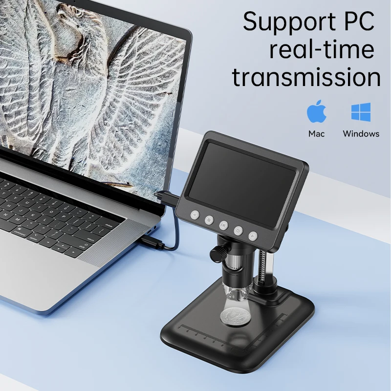 4.3inch 2MP 1080P 50-1000X Zoom Handheld Endoscope CMOS Borescope Inspection Digital Microscope Magnifier For PCB Check