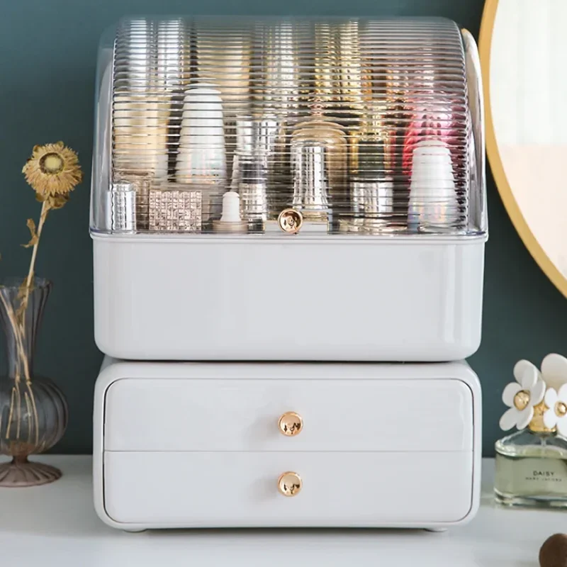 Acrylic Cosmetics Storage Box Lipstick Jewelry Skincare Holder Makeup Organizer Dustproof Drawer Dresser