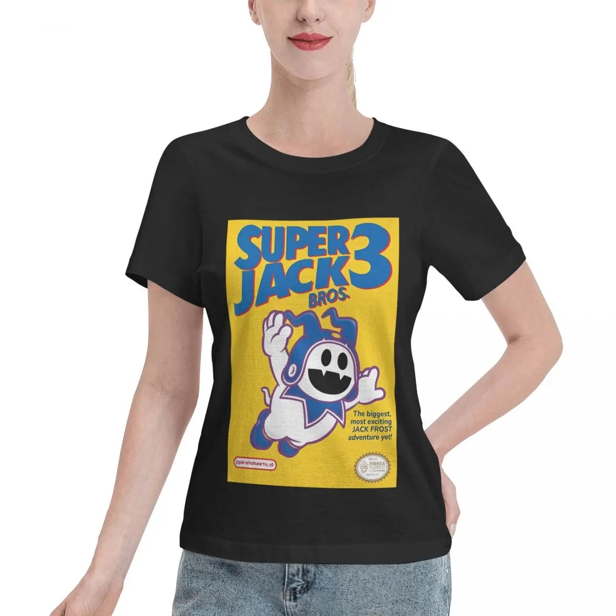 Durable Wear JACK FROST SHIN MEGAMI TENSEI V Women's T-shirt French Chic Wear Resistant Top