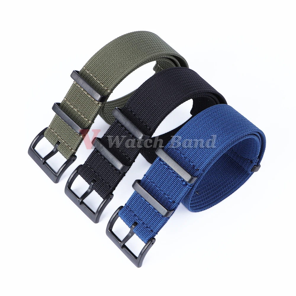 Universal Fabric Bracelet for Seiko 20mm 22mm with Black Buckle Nylon Band for Omega Wristband for Rolex Watch Strap Accessories