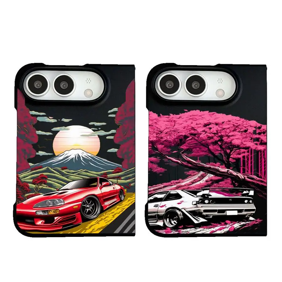 Phone Capa Case for Apple iPhone 18Pro Max Duo 18 Pro Japanese JDM Drift Car Red Sun