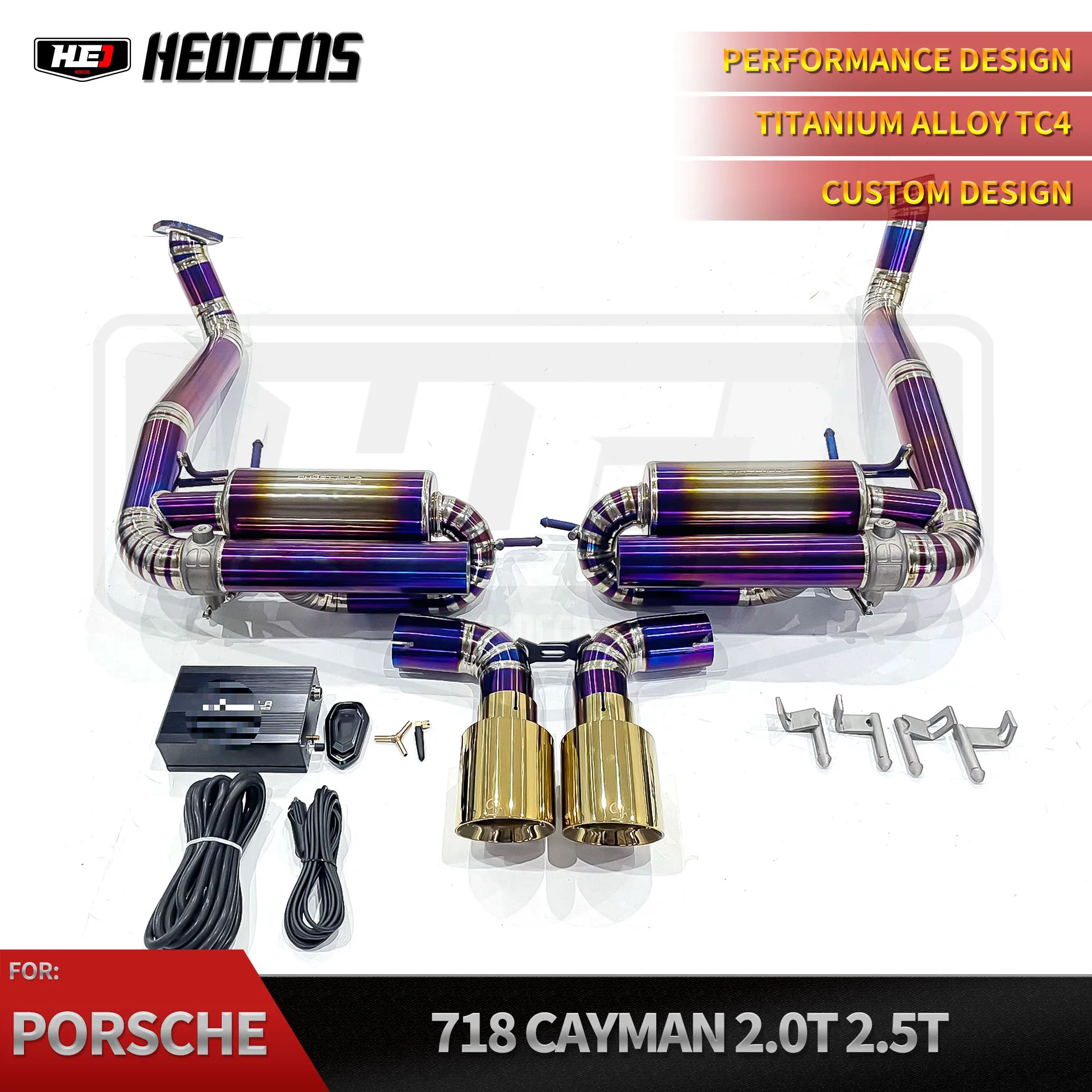 

High Performance Muffler for Porsche 718 2.0T 2.5T 2017 to Present Valvetronic Catback Auto Parts