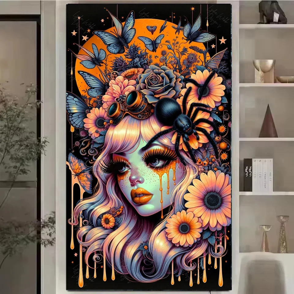 Gothic Woman Spider DIY Large Size Full Diamond Painting New 2026 DIY Mosaic Diamond Embroidery Kits For Home Decor Gift