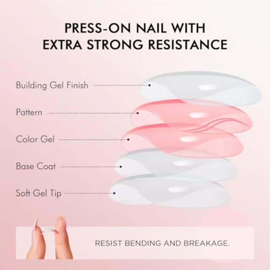 Unghie corte a forma di mandorla color oro nudo luccicanti e scintillanti per l'uso quotidiano e occasioni speciali Unghie finte in gel morbido riutilizzabili w