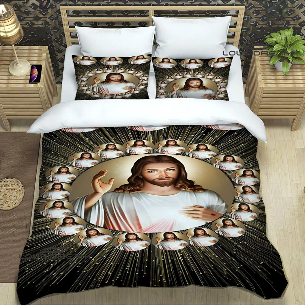 Jesus Faith printed Bedding Sets exquisite supplies set duvet cover bed comforter set bedding set luxury birthday gift