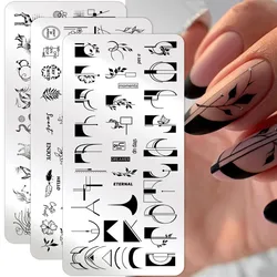 1PC Geometric Pattern Nail Stamping Plate Nail Art Image Drawing Plates Stamper Painting Tool Stainless Steel Animals Photos