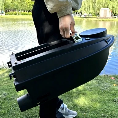 V030 12V High Speed High Power Bait Boat, 2.4G Wireless GPS Positioning Fish Finder Remote Control Nesting & Dragnet Hook Bait B