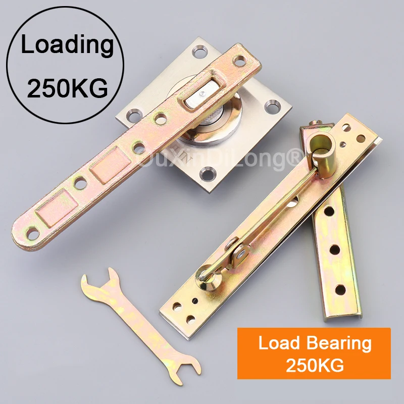 

1Set Heavy Door Pivot Hinges 360° Rotation Invisible Door Hinges Background Wall Hidden Hinges Install Up and Down Loading 250KG