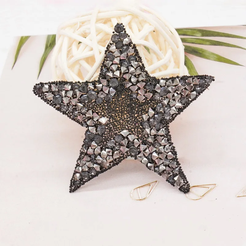 Five-pointed Star Iron on Patch Sew Applique Tassel DIY for Clothing Repair Hat Jeans Cloth Patches Badge Sewing Accessories