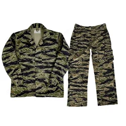 WW2 Tiger Suit Vietnamese Tiger Jacket and Pants Plate Striped Top Pants Retro Training Suit Soldier Equipment Tiger Jacket