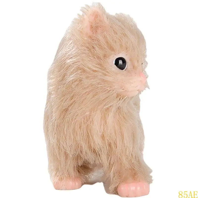 

85ae Squeezable Cats Dolls Classroom Aid Позвольте Pet Kids Reborns Toy Child Cognitive Toy Silicone Cats Model фигура