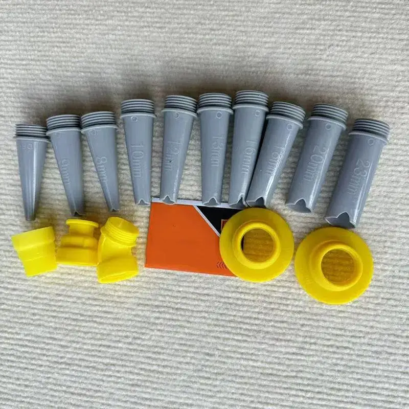 15 Pcs Caulk Finisher Kit Caulking Nozzle Tips Stainless Steel With Connection Bases Replacement For Bathroom Kitchen Doors