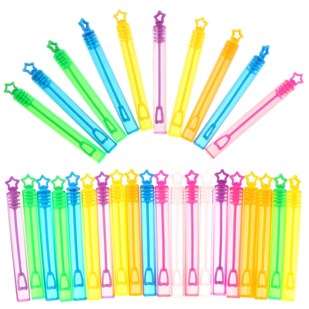 

30 Pcs Empty Bottle of Homemade Bubbles Mini Wands Blowing Toys Portable Filling Makers Plastic Party Favor Tube