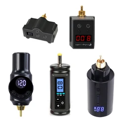 Professional Mini Wireless Tattoo Power Supply For Tattoo Machine Portable Battery RCA/DC Jack LED Digital Screen Type-C Cord