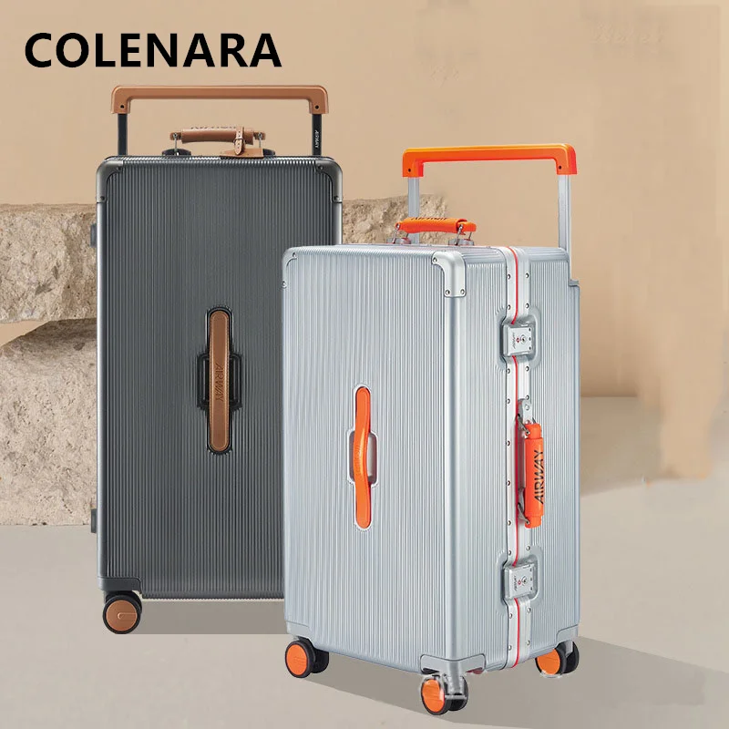 COLENARA High-quality Suitcase Large-capacity Aluminum Frame Trolley Case 26 \