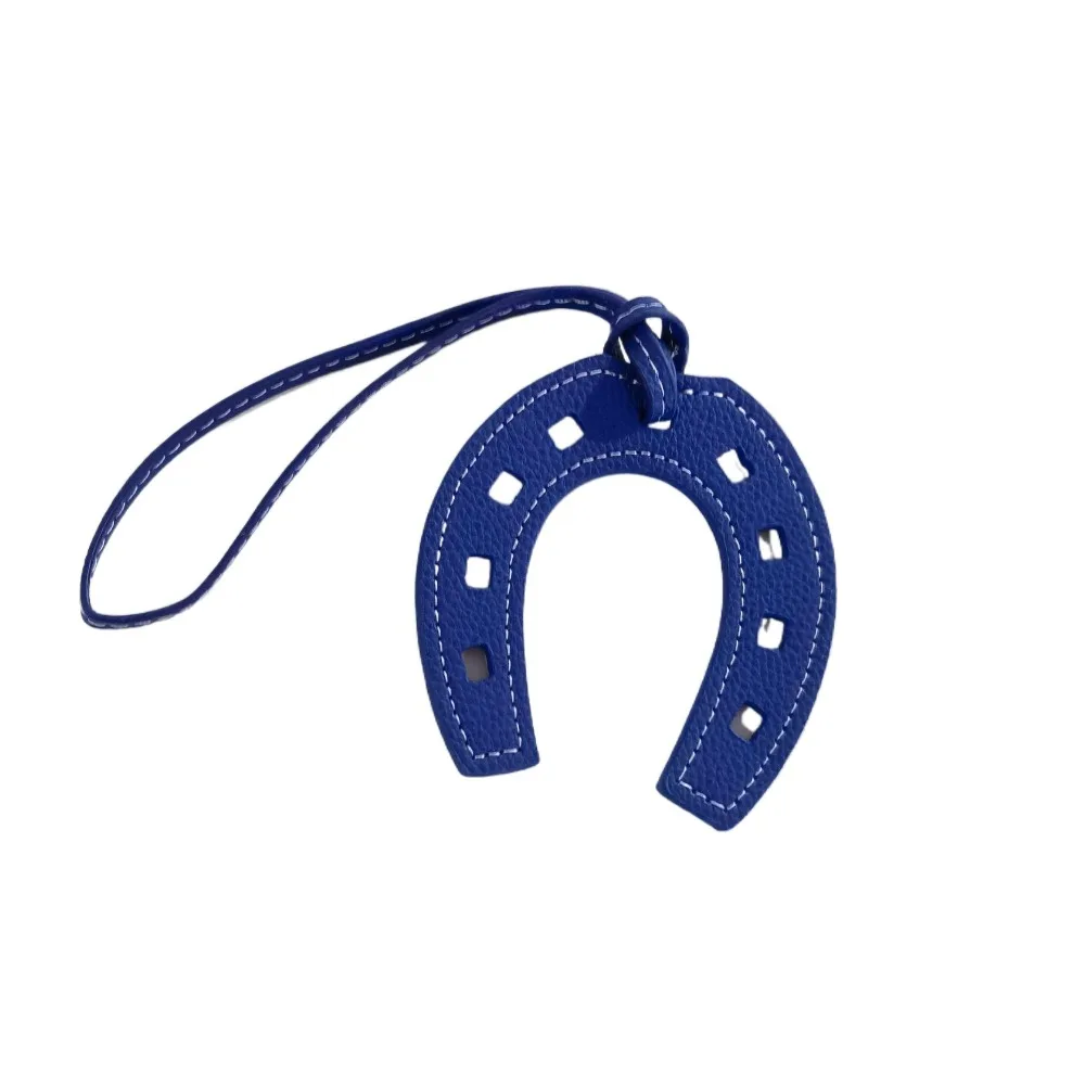 

2PCS Handbags Accessories Casual Horse Hoof Pendant Fashion Leather Key Chain Exquisite Solid Color Purse Accessories School