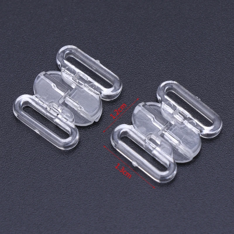 50Pcs/Pack Transparent Bikini Clips Hook Snap Bra Clasps Swimsuit Buttons Apparel Sewing Buckles Clips DIY Replacement Accessory