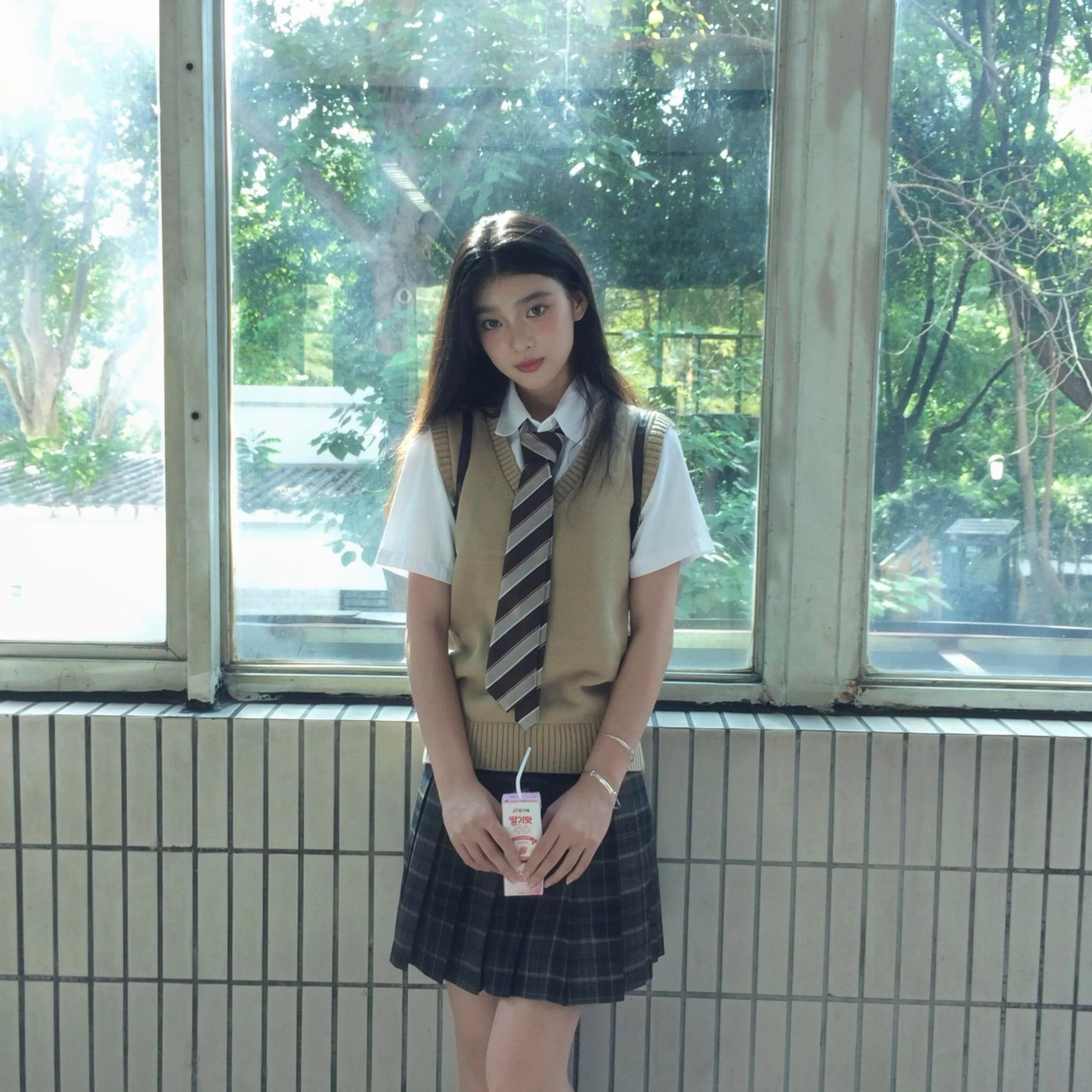 

Star Field New One JK Vest Japanese Style College Uniform Knitted Sweater Overhead V-neck Sweater Student Vest